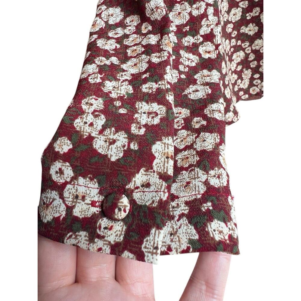 Impressions of CA Vtg 80s Bold Colorful WHIMSY FLORAL Spring Summer BLOUSE 10 - Picture 4 of 7